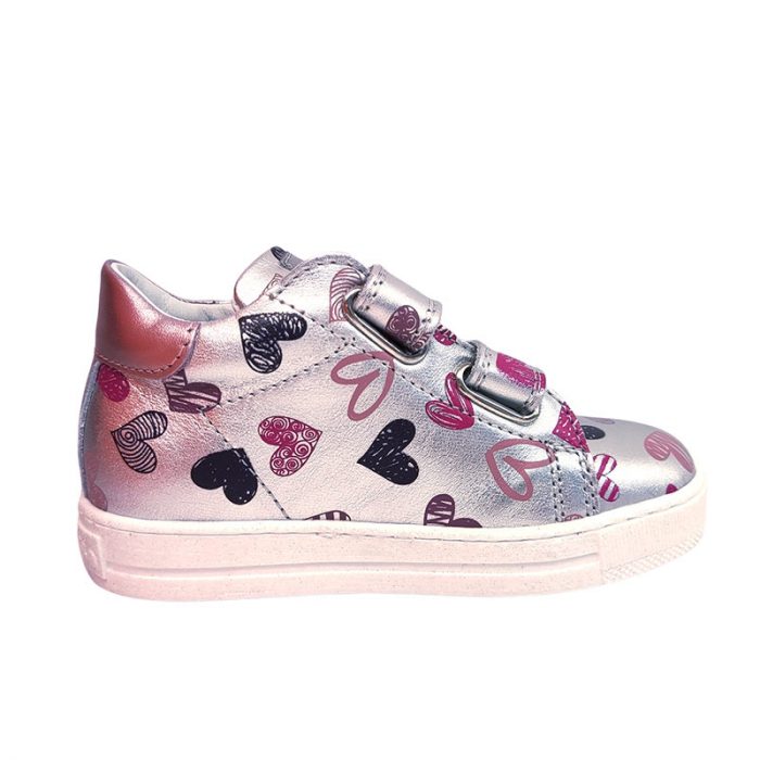 Falcotto sneakers argento rosa destra