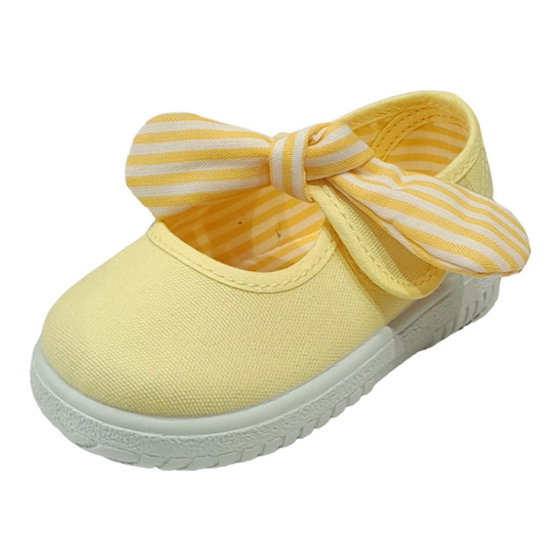 Ballerine In Cotone Natural World Con Fiocco E Suola In Caoutchouc – Colore Acqua, Taglia 32 – Leggere E Comode, Chiuse