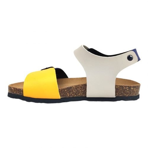 BioNatura sandalo blu giallo grigio sinistra