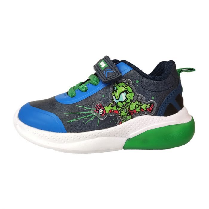 Sneakers Boy Hero con luci blu verde Primigi sinistra