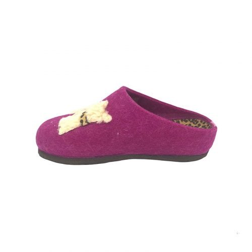 BioNatura pantofole gatti fucsia sinistra