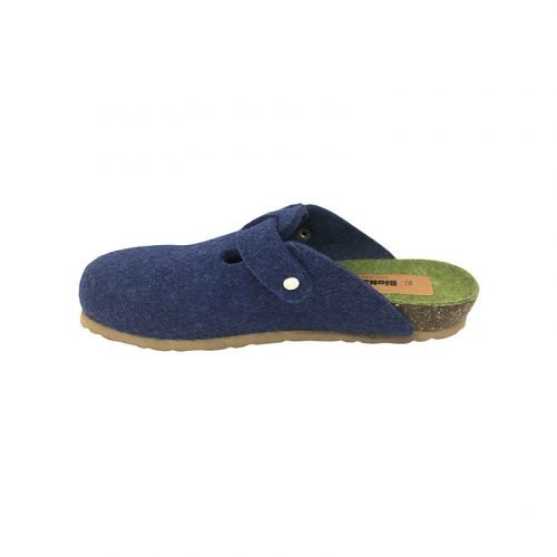 BioNatura pantofola feltro blu sinistra