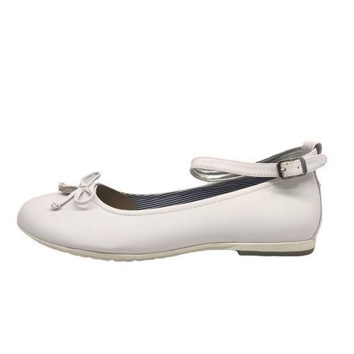 Asso ballerina con cinturino bianca sinistra