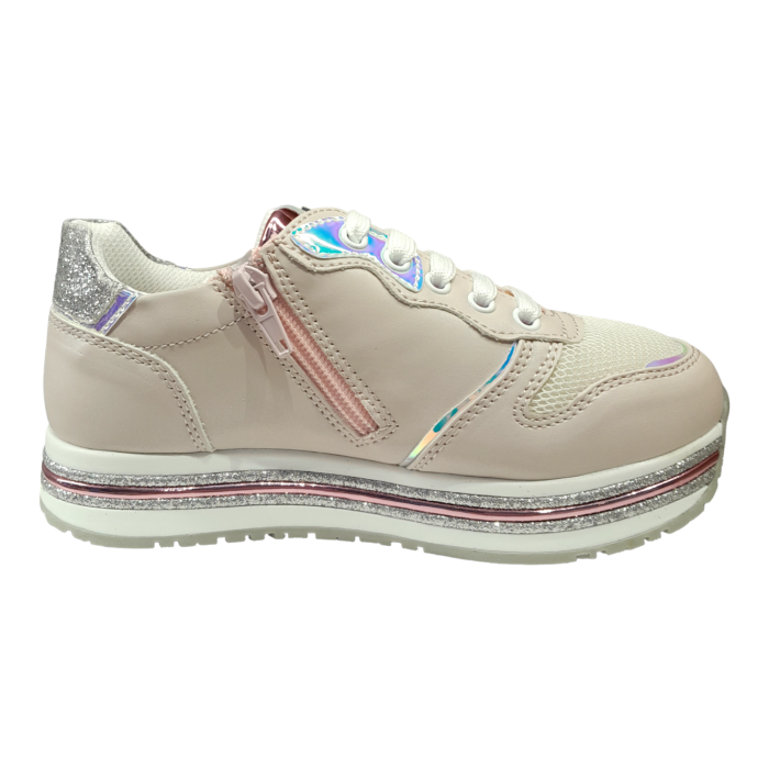 Sneakers Pink Silver Asso destra