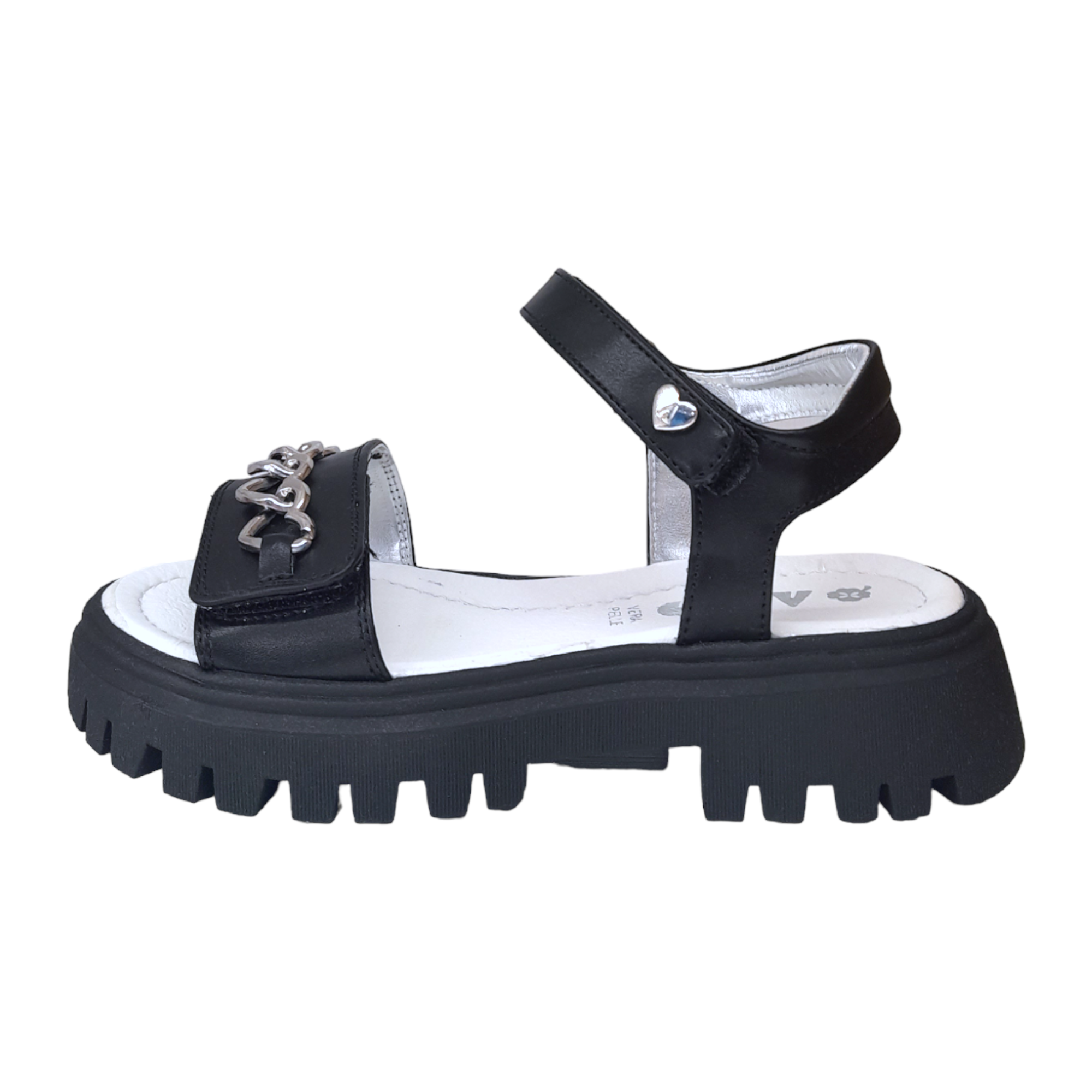GRÜNLAND Sandalo Donna Con Zeppa In Pelle – SA1877, Colore Nero, Tacco 6 Cm, Taglia 37 EU