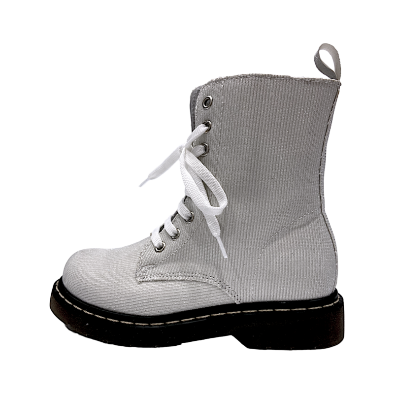 Anfibio bambina in tessuto glitter bianco – Chiara Luciani 3 Anfibio bambina in tessuto glitter bianco – Chiara Luciani