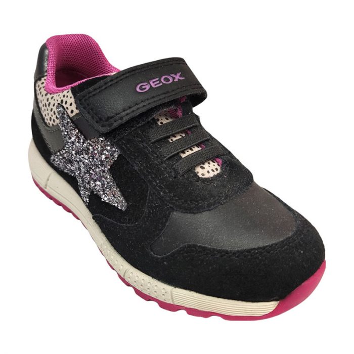 Geox black fucsia stella glitter fronte