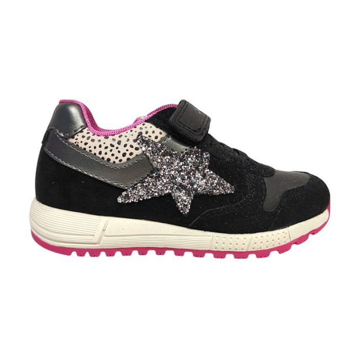 Geox black fucsia stella glitter destra