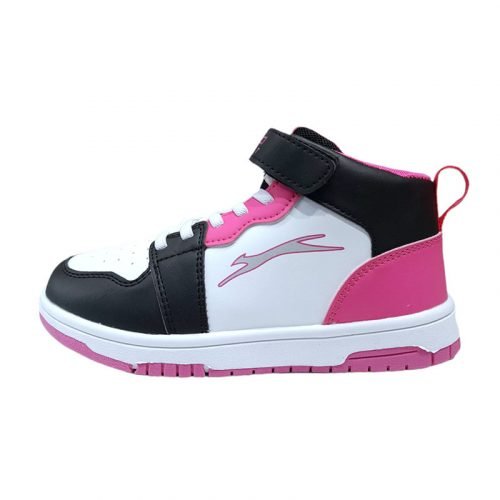 Sneakers alta Bianca nera e fucsia Balducci sinistra