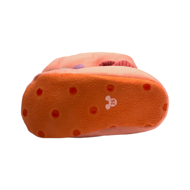 Babucce rosa salmone in tessuto antiscivolo per bambina con baby Minnie e baby Paperina - Cerdà 5 Babucce rosa salmone in tessuto per bambina con baby Minnie e baby Paperina - Cerdà