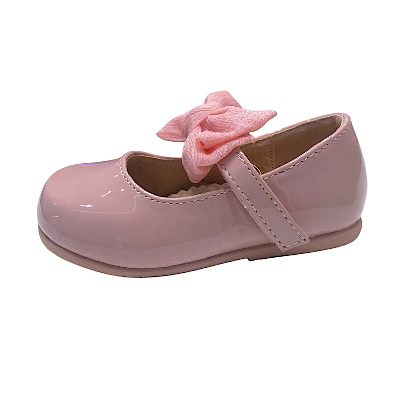 Ballerina baby primi passi per bambina rosa lucido con fascia, fiocco rosa in tulle e strappo – Giardino d'Oro 3 Ballerina baby primi passi per bambina rosa lucida con fascia con fiocco rosa in tulle e strappo – Giardino d'Oro