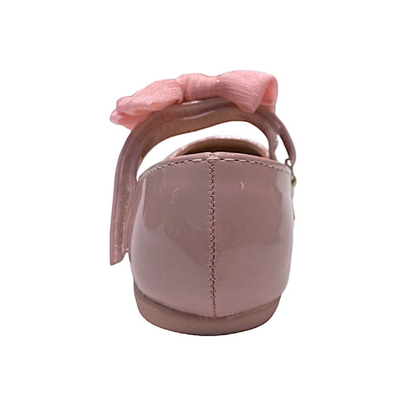 Ballerina baby primi passi per bambina rosa lucido con fascia, fiocco rosa in tulle e strappo – Giardino d'Oro 4 Ballerina baby primi passi per bambina rosa lucido con fascia, fiocco rosa in tulle e strappo – Giardino d'Oro - immagine 4