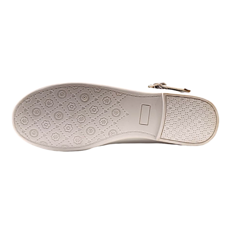 Ballerina bianca con fascia fiori e strass – BACIO & BACIO