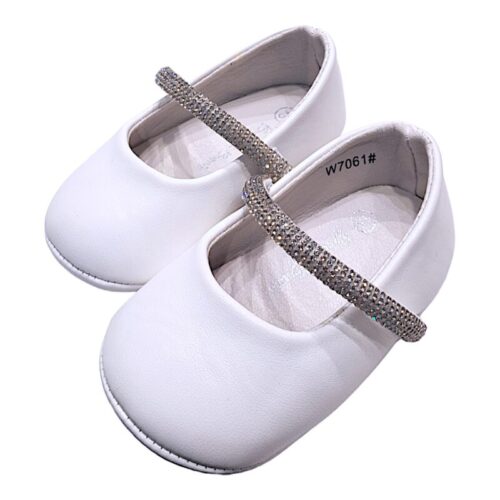 Ballerina da culla baby bianca con fascia glitter per bambina – BACIO & BACIO 13 Ballerina da culla baby bianca con fascia glitter per bambina – BACIO & BACIO