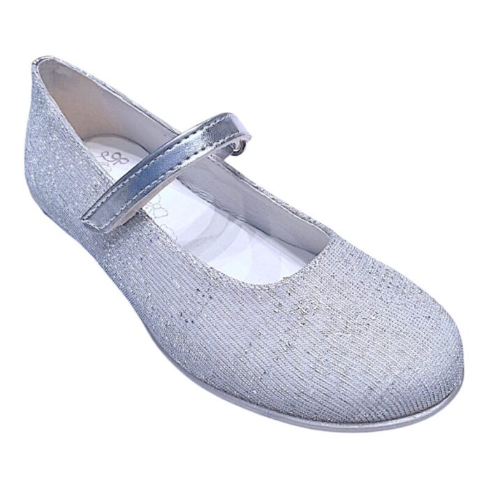 Ballerina fantasy party per bambina in pelle e tessuto color argento metallizzato - Primigi