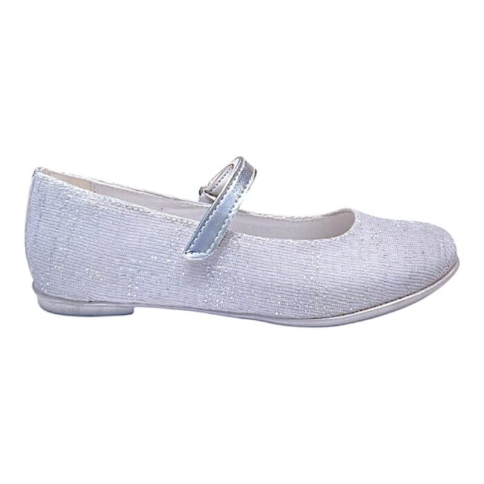 Ballerina fantasy party per bambina in pelle e tessuto color argento metallizzato - Primigi