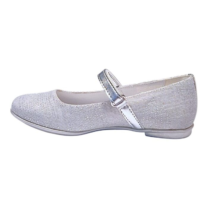 Ballerina fantasy party per bambina in pelle e tessuto color argento metallizzato - Primigi