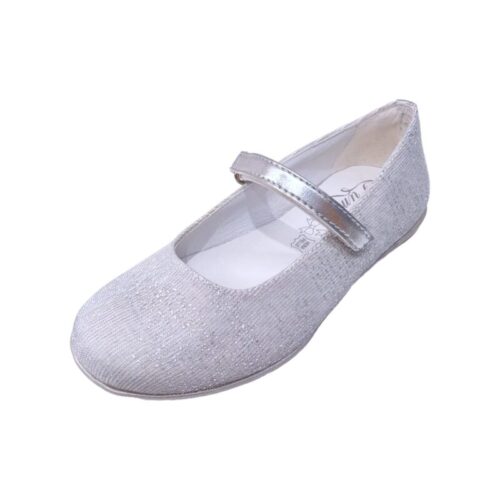 Ballerina fantasy party per bambina in pelle e tessuto color argento metallizzato - Primigi
