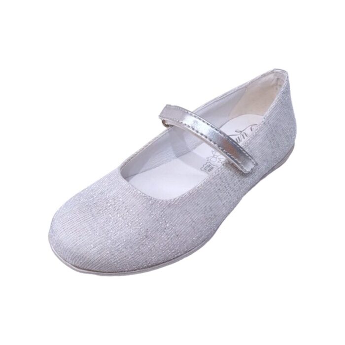 Ballerina fantasy party per bambina in pelle e tessuto color argento metallizzato - Primigi
