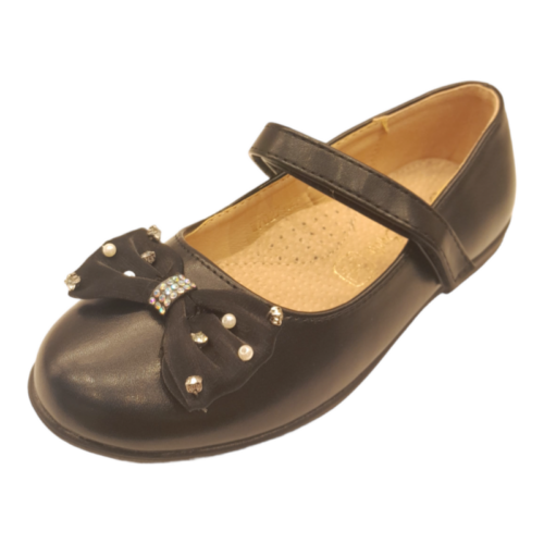 Ballerina nera con fascia e fiocco per bambina-ragazza – BACIO & BACIO