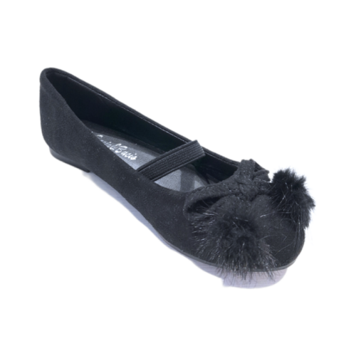 Ballerina nera scamosciata con fiocchetto – BACIO & BACIO