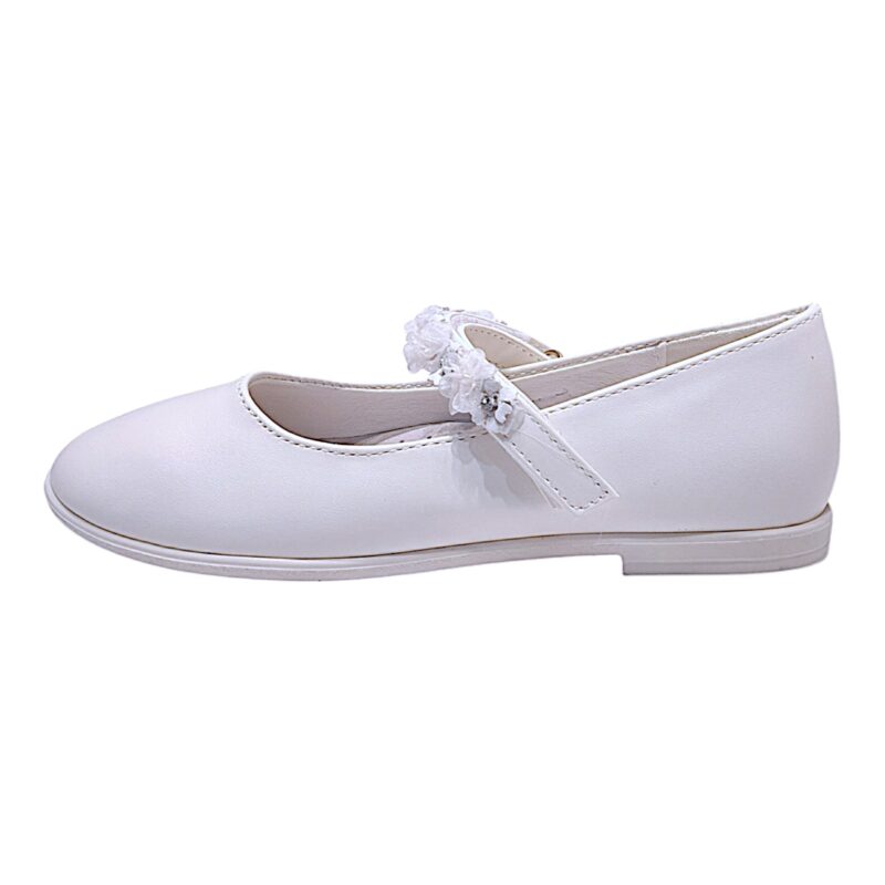 Ballerina bianca per bambina con strappo ricoperto di fiori, strass e tulle – Giardino d'Oro 3 Ballerina per bambina bianca con strappo ricoperto fiori, strass e tulle – Giardino d'Oro