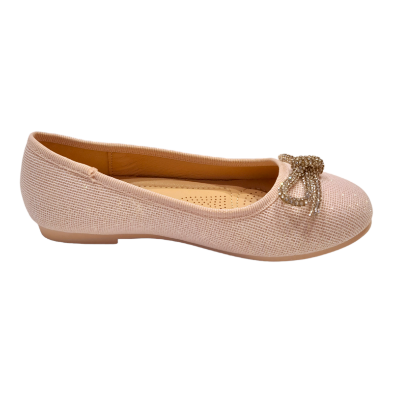 Ballerina rosa glitter con fiocco strass – BACIO & BACIO