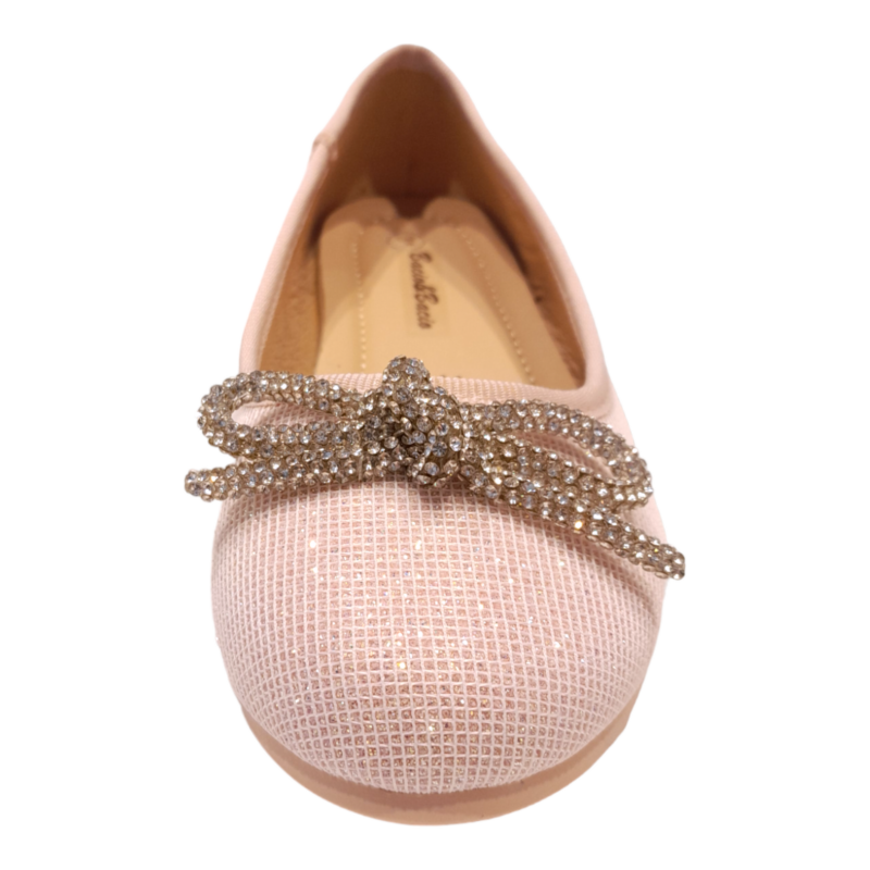 Ballerina rosa glitter con fiocco strass – BACIO & BACIO