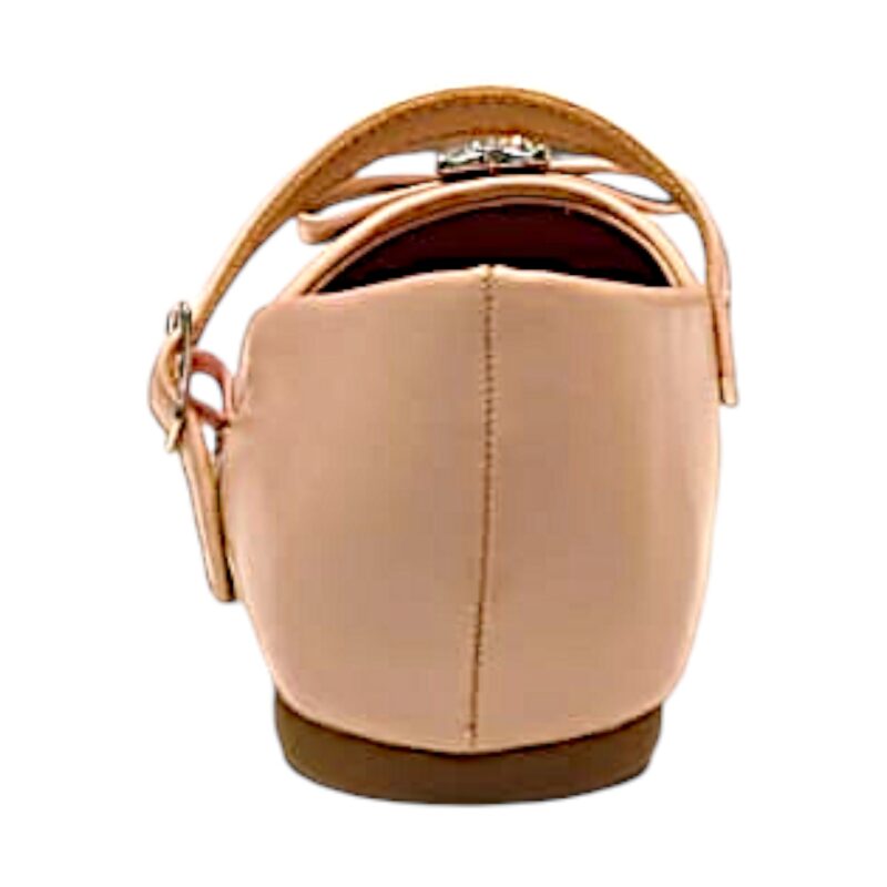 Ballerina rosa per bambina con fiocchetto e cuoricino di strass e chiusura a strappo – DOREMÌ 4 Ballerina rosa per bambina con fiocchetto e cuoricino di strass e chiusura a strappo – DOREMÌ