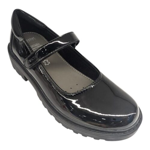 Ballerina sportiva ragazza black lucido con chiusura fascia a strappo - Geox 11 Ballerina sportiva ragazza black lucido con chiusura fascia a strappo - Geox
