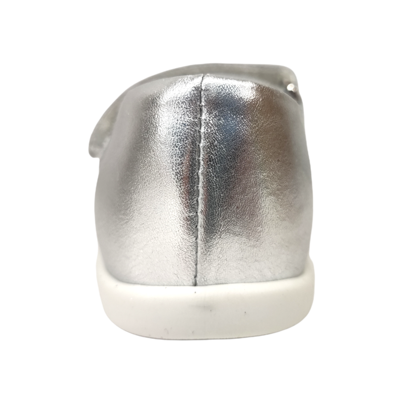 Ballerine bambina in argento laminato e glitter - Rossano