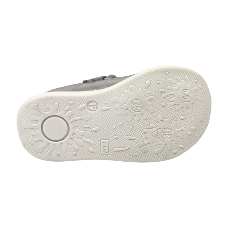 Ballerine bambina in argento laminato e glitter - Rossano