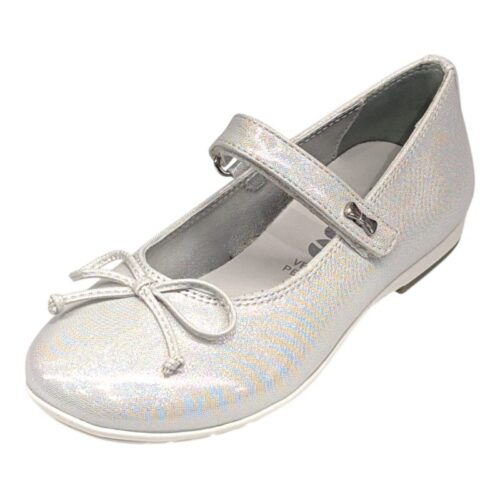 Ballerine bianche per bambina e ragazza con fiocco e chiusura a strappo – Asso