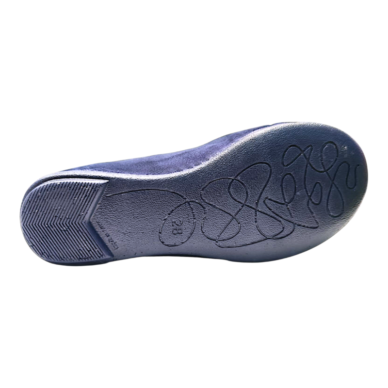 Ballerine da cerimonia in tessuto blu navy per bambina con lacci elastici intrecciati - Vul·Ladi 5 Ballerine da cerimonia in tessuto blu navy per bambina con lacci elastici intrecciati - Vul·Ladi