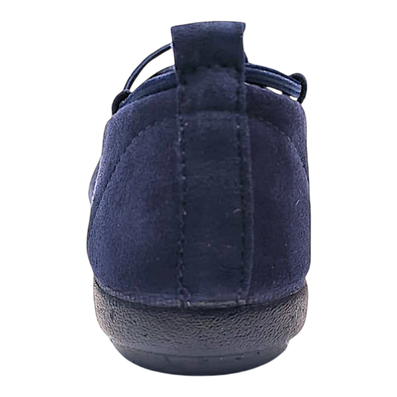 Ballerine da cerimonia in tessuto blu navy per bambina con lacci elastici intrecciati - Vul·Ladi 4 Ballerine da cerimonia in tessuto blu navy per bambina con lacci elastici intrecciati - Vul·Ladi