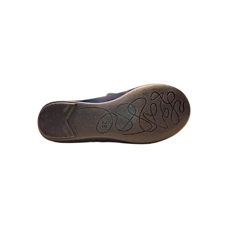 Ballerine da cerimonia in velluto blu navy per bambina con fiocco e strappo - Vul·Ladi 5 Ballerine da cerimonia in velluto blu navy per bambina con fiocco e strappo - Vul·Ladi
