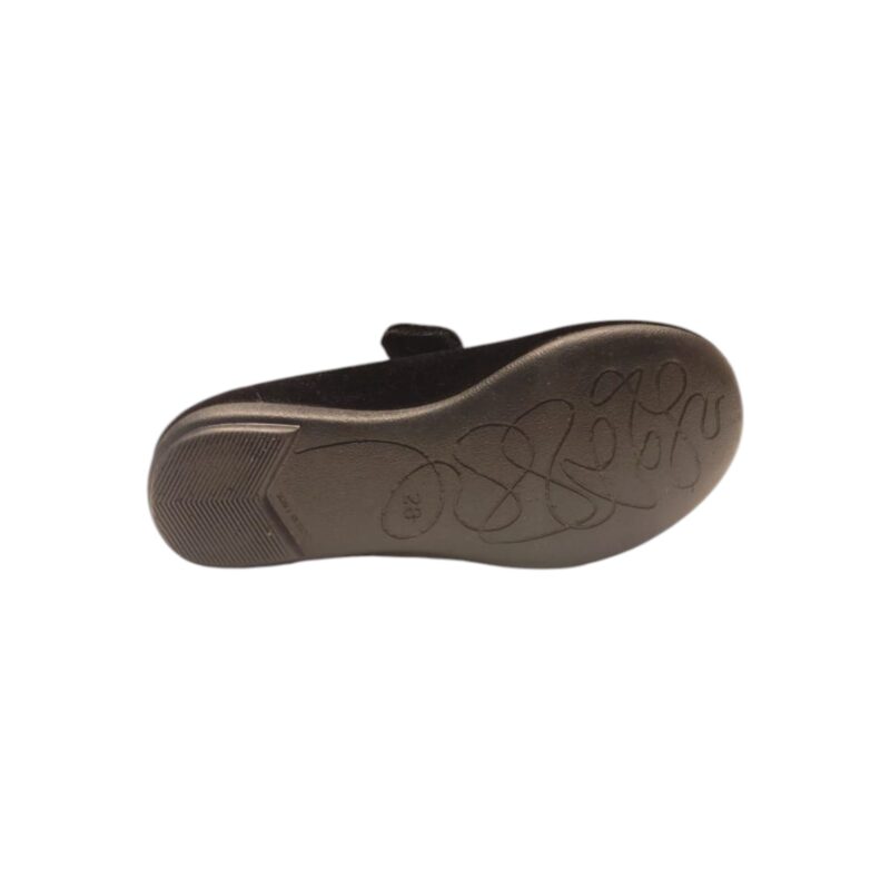 Ballerine da cerimonia per bambina in velluto nero con fiocco e strappo - Vul·ladi 5 Ballerine da cerimonia per bambina in velluto nero con fiocco e strappo - Vul·ladi