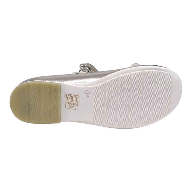 Ballerine silver con fiocco e chiusura a strappo - Asso