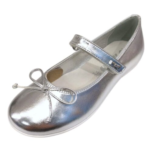 Ballerine silver con fiocco e chiusura a strappo - Asso