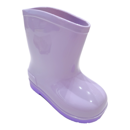Calosce da pioggia bambina lilla con suola viola in gomma – DueMele