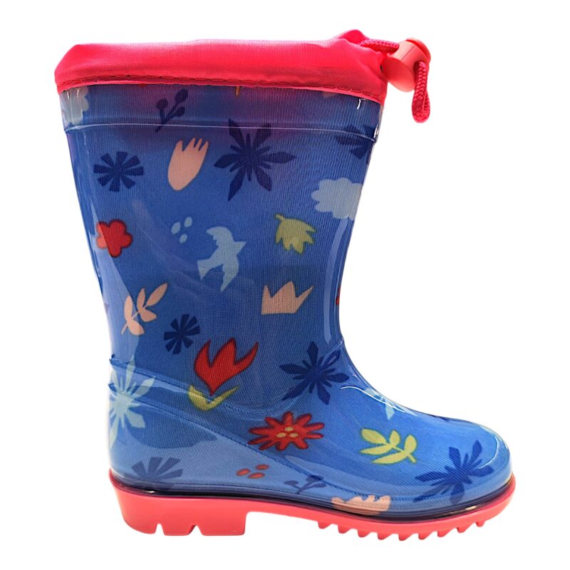 Calosce, stivali da pioggia blu Frozen per bambina con ritratto di Elsa e decorazioni multicolor - Perletti 2 Calosce, stivali da pioggia blu Frozen per bambina con ritratto di Elsa e decorazioni multicolor - Perletti