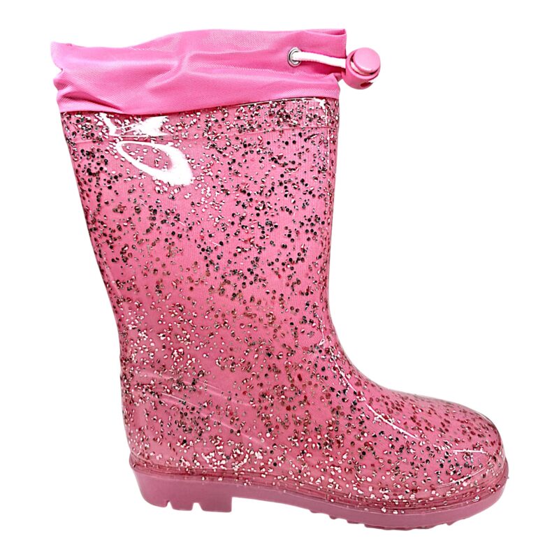 Calosce, stivali da pioggia rosa glitter per bambina con Hello Kitty e chiusura con cordoncino regolabile - Cerdà 2 Calosce, stivali da pioggia rosa a pois per bambina con Minnie e chiusura con laccio regolabile - Cerdà