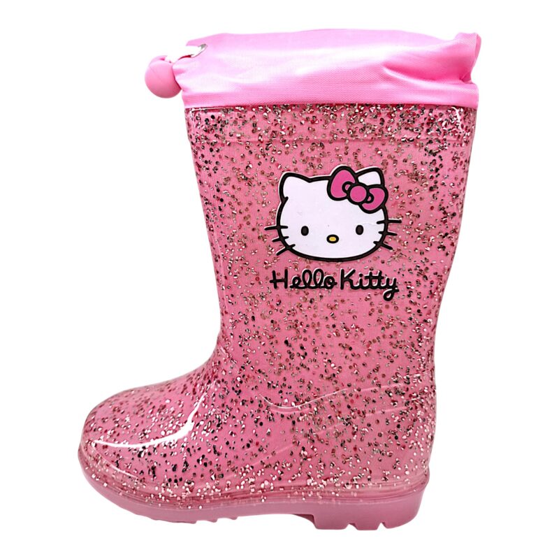 Calosce, stivali da pioggia rosa glitter per bambina con Hello Kitty e chiusura con cordoncino regolabile - Cerdà 3 Calosce, stivali da pioggia rosa a pois per bambina con Minnie e chiusura con laccio regolabile - Cerdà