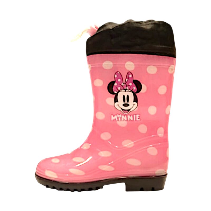 Calosce, stivali da pioggia rosa a pois per bambina con Minnie e chiusura con cordoncino regolabile - Cerdà 3 Calosce, stivali da pioggia rosa a pois per bambina con Minnie e chiusura con laccio regolabile - Cerdà