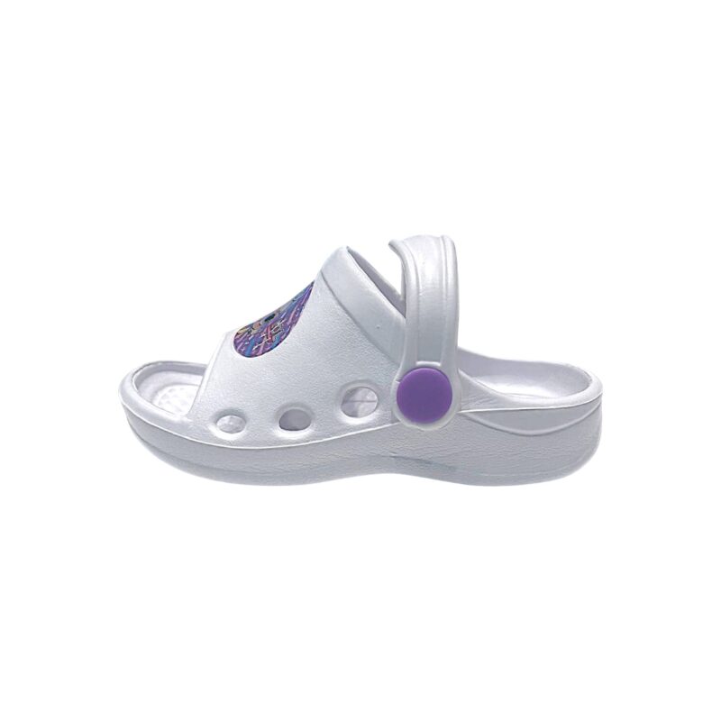 Ciabatta aperta per bambina LOL di colore bianco – Easy Shoes 2 Ciabatta aperta per bambina LOL bianca – Easy Shoes