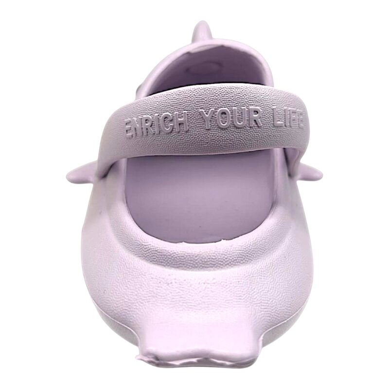 Ciabatta in gomma lilla per bambina tipo crocs a forma di squalo con fascia posteriore - Jomix Shoes 3 Ciabatta in gomma lilla per bambina tipo crocs a forma di squalo con fascia posteriore - Jomix Shoes