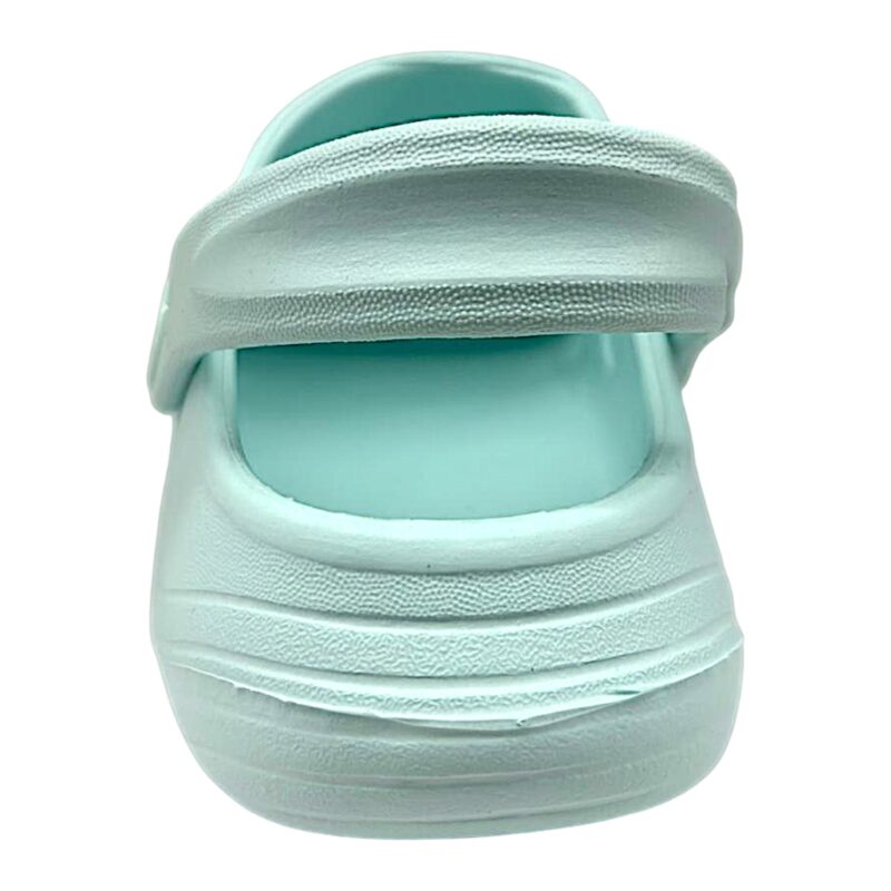 Ciabatta in gomma verde acqua per bambina tipo crocs con coniglietto, fiore e fascia posteriore - Jomix Shoes 3 Ciabatta in gomma verde acqua per bambina tipo crocs con coniglietto, fiore e fascia posteriore - Jomix Shoes