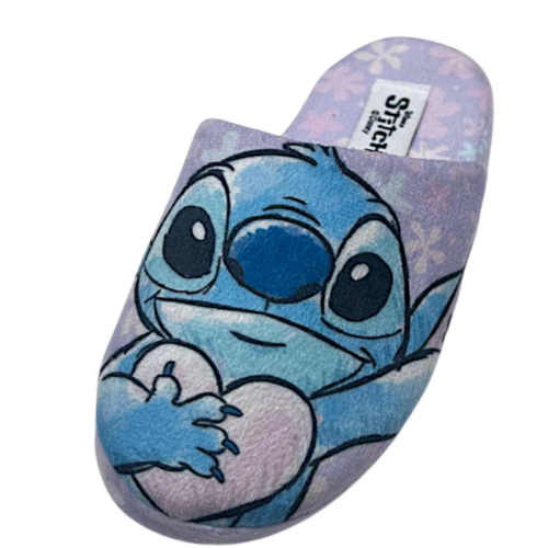 Ciabatta invernale lilla per bambina con stitch – Alek Moda Silver