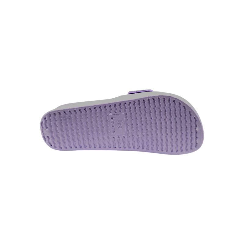 Ciabatta lilla in gomma per bambina con maxi fascia a fibbia - Hotsand 2 Ciabatta lilla in gomma per bambina con maxi fascia a fibbia - Hotsand
