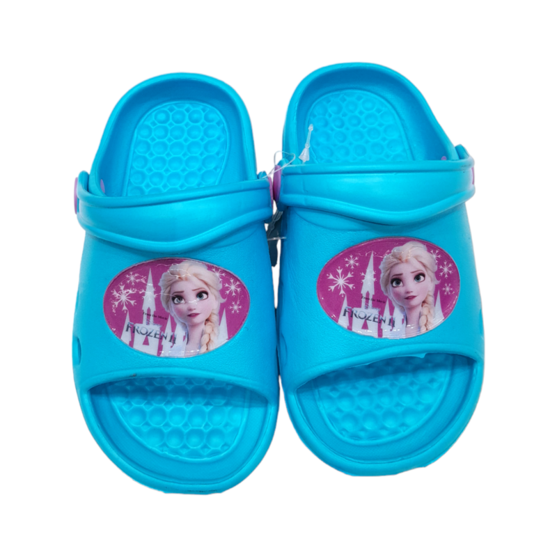 Ciabatta mare per bambina celeste con Elsa Frozen – Easy Shoes 1 Ciabatta mare per bambina celeste con Elsa Frozen – Easy Shoes